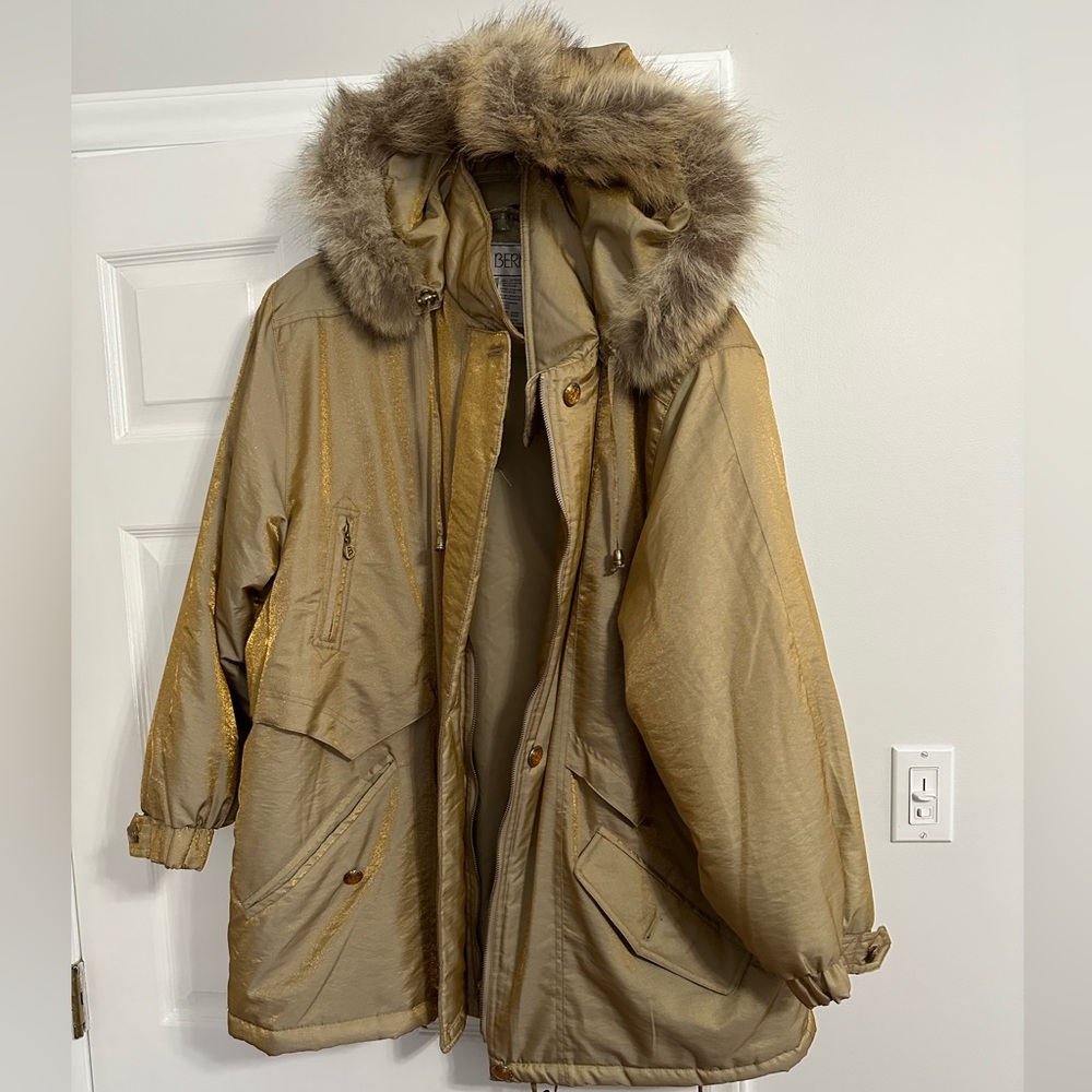 Gold Bernardo Winter Coat with detachable hood